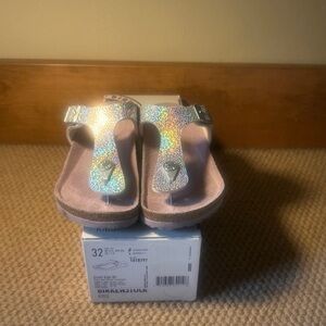 Birkenstock Kids Holographic Sandals - Silver